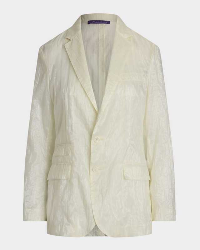 Lori Crinkle Double Organdy Single-Breasted Jacket